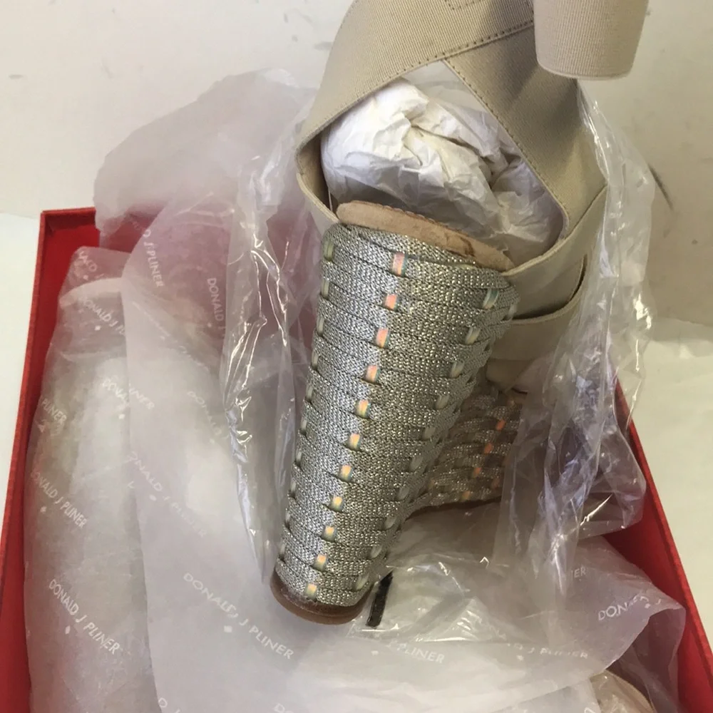 Donald J Pliner Winnie Platform Wedge Sandal Natural